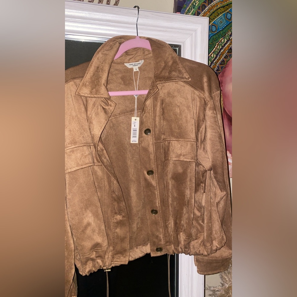 Suede Draw String Jacket